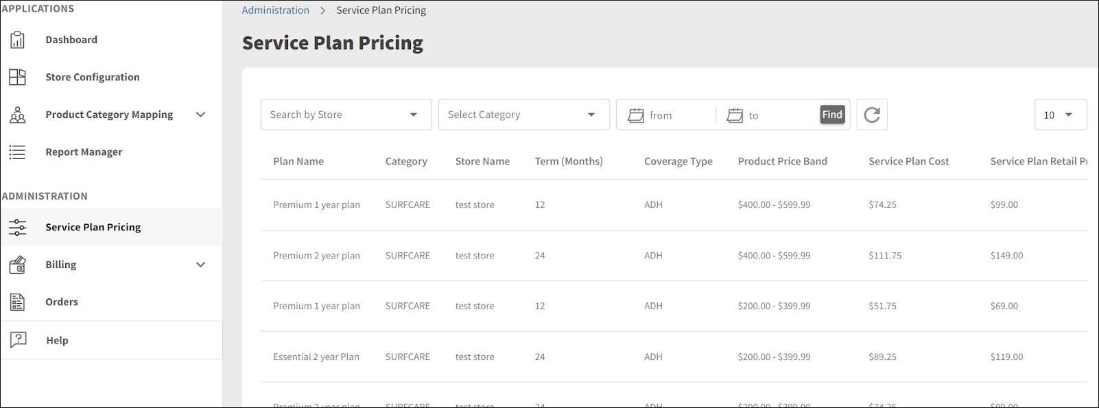 Preview plan purchase options in your QuickCover account